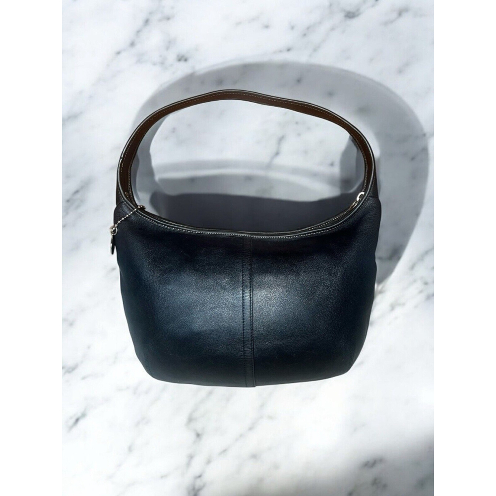 Vintage Coach Black Leather Ergo Hobo Shoulder Bag Handbag Purse 9219 - Picture 4 of 12